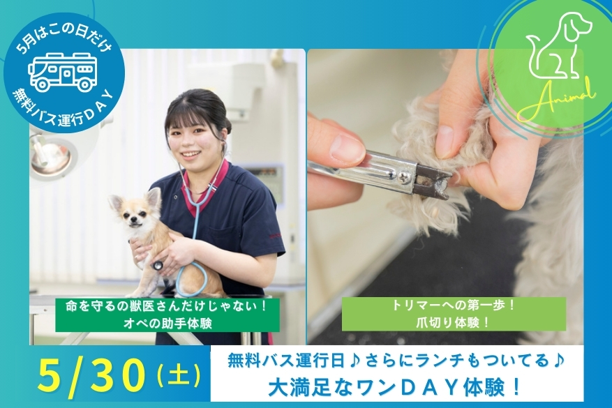 5/30（土）【無料送迎バスあり】ランチ付きでじっくり過ごせる１DAY型オープンキャンパス♪