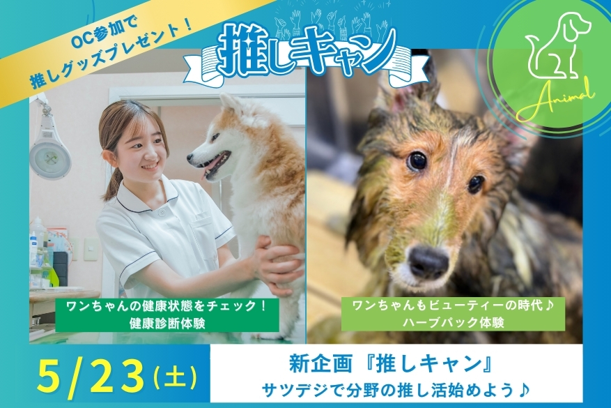 5/23（土）どうぶつの『推しキャン』ランチ付き１DAY型オープンキャンパス♪